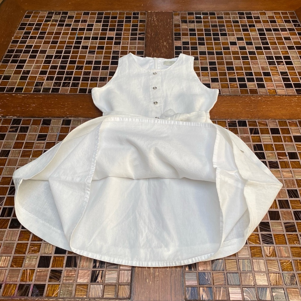 Pili Carrera Spain Linen- Metallic Formal Girls Dress - Picture 6 of 10